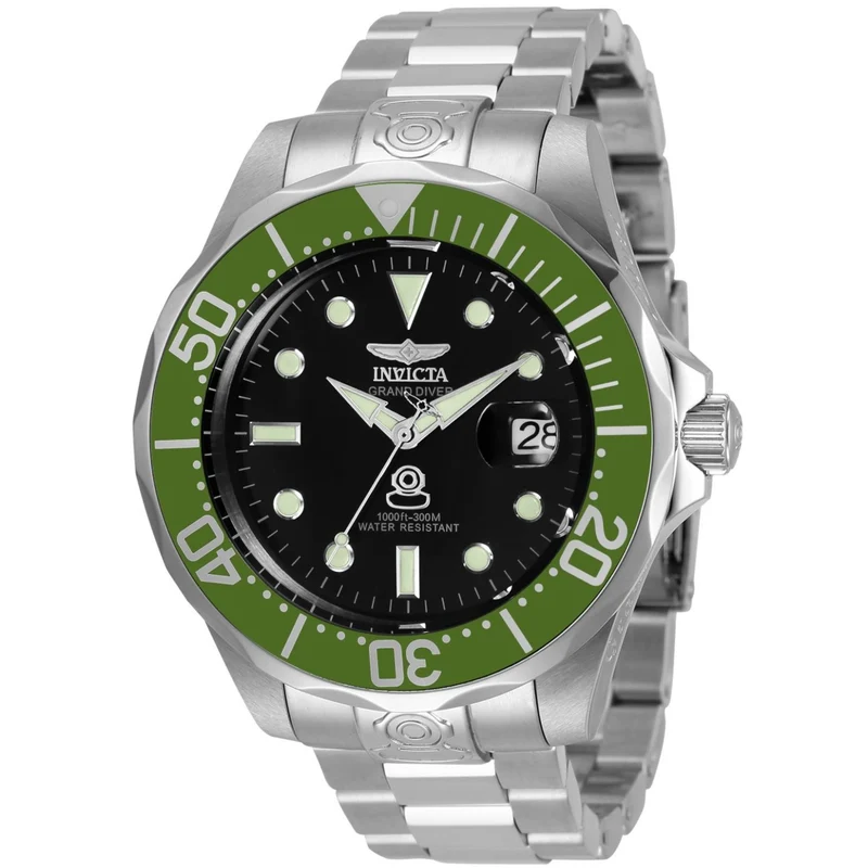 Invicta Pro Diver Automatic Black Dial Steel Strap Men's Watch 3047