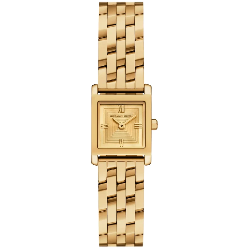 Michael Kors Micro Georgie 19mm Gold Dial Steel Ladies Quartz Watch MK4931