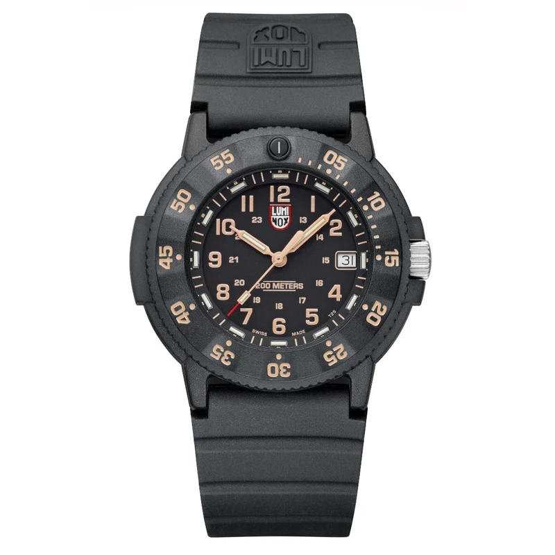 Luminox Navy Seal 43mm Black Dial Rubber Mens Quartz Watch XS.3001.EVO.OR.S