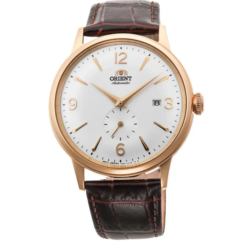 Orient Bambino 40.5mm Small Seconds White Dial Leather Automatic Watch RA-AP0004S30B