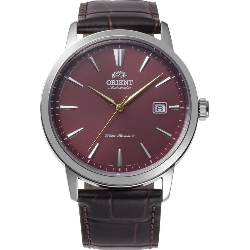 Orient Contemporary 42mm AC0F European Exclusive Red Dial Leather Mens Automatic Watch RA-AC0F15R30B