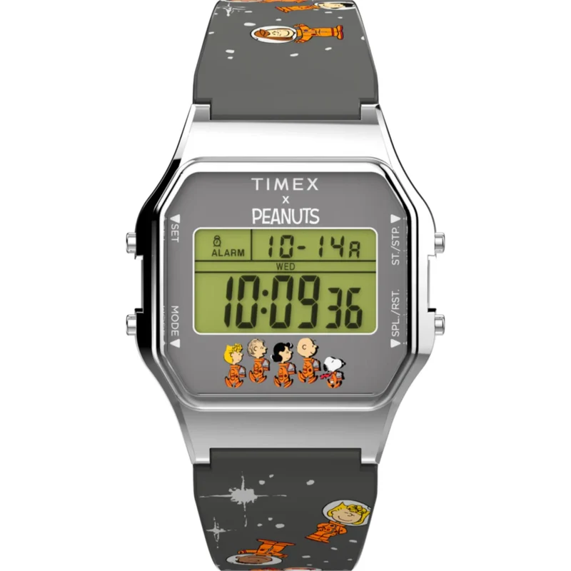 Timex Peanuts 34mm Digital Resin Quartz Watch TW2W90100