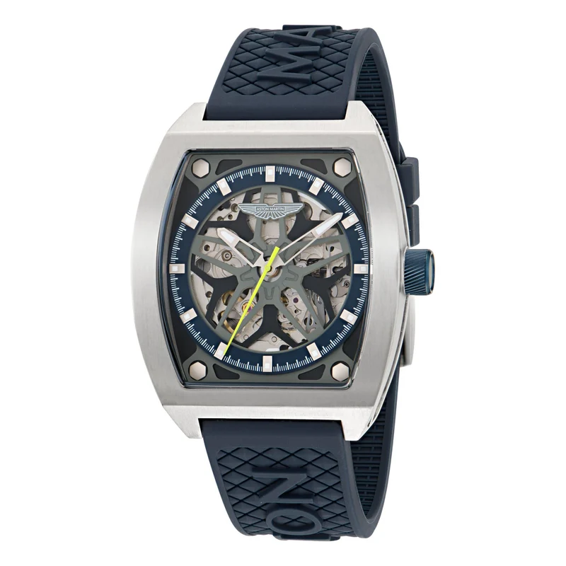 Aston Martin Automatic Blue Dial Blue Silicone Strap Men's Watch MTRT1F503