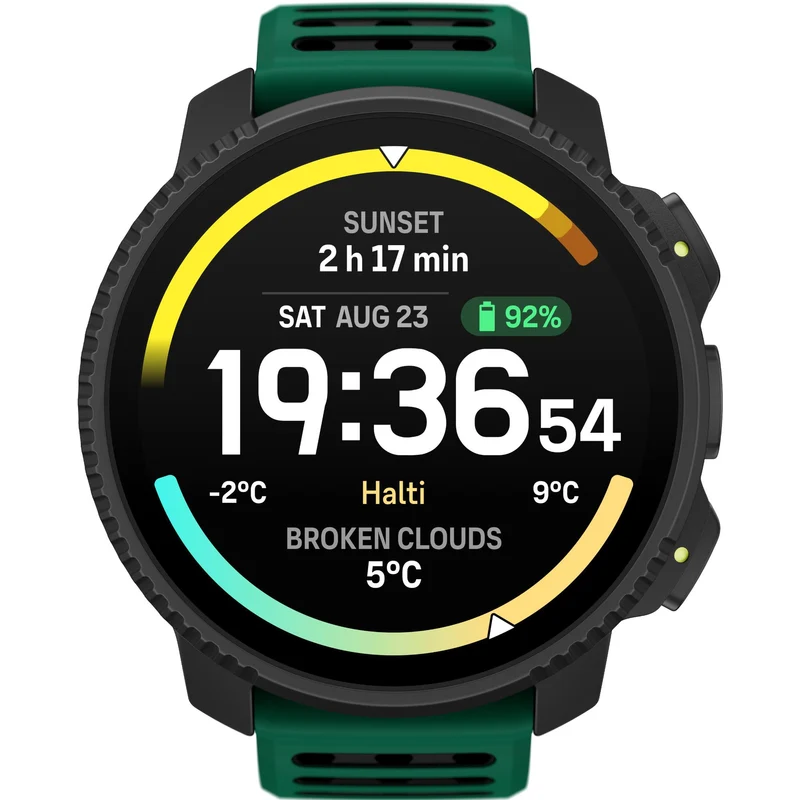 Suunto Vertical 2 Pine Green AMOLED Digital Silicone Strap Smart Watch SS051207000