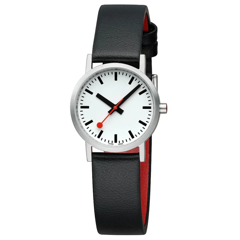 Mondaine Classic 30mm White Dial Leather Ladies Quartz Watch A658.30323.16OMV
