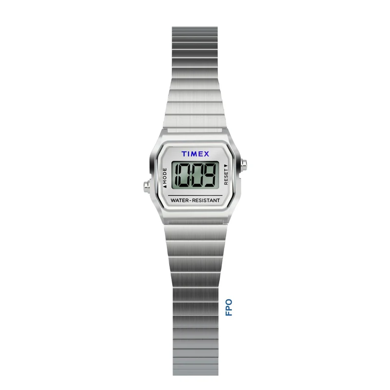 Timex T80 20mm Digital Steel Ladies Quartz Watch TW2Y46500