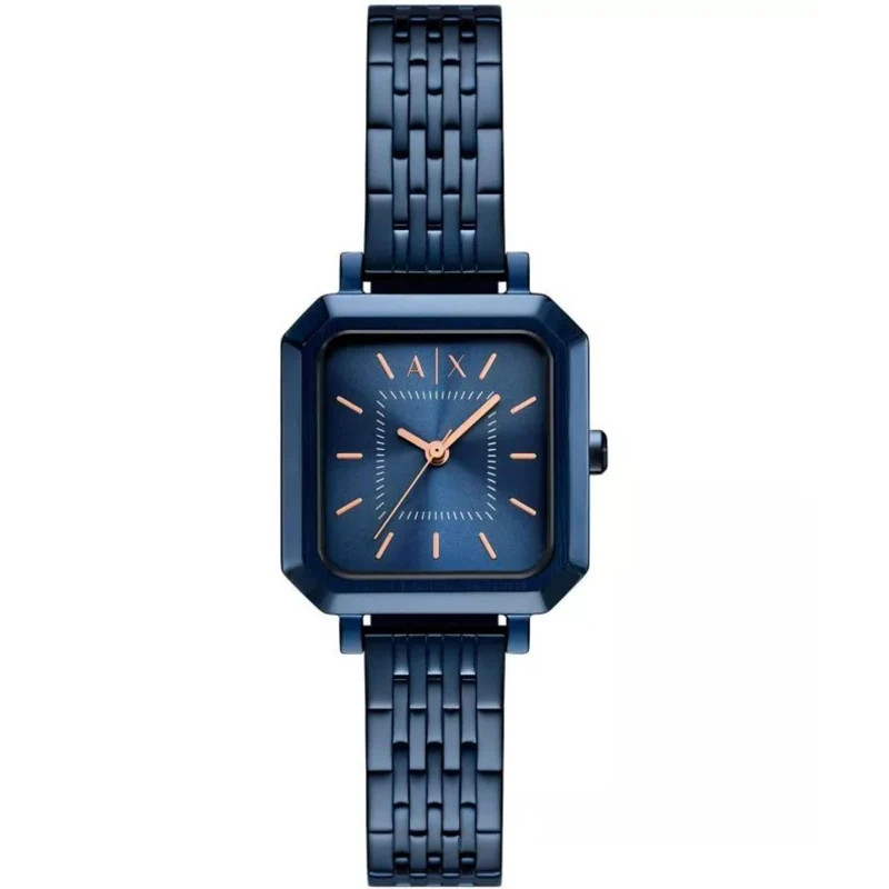Armani Exchange Leila 27mm Blue Dial Steel Ladies Quartz Watch AX5730