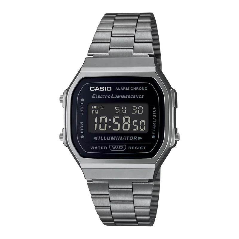 Casio Vintage Quartz Digital Steel Strap Watch A168WEGG-1BEF