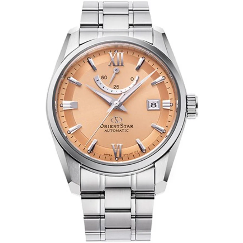 Orient Star Contemporary 38.5mm Power Reserve Copper Dial Steel Mens Automatic Watch RE-AU0108G00B