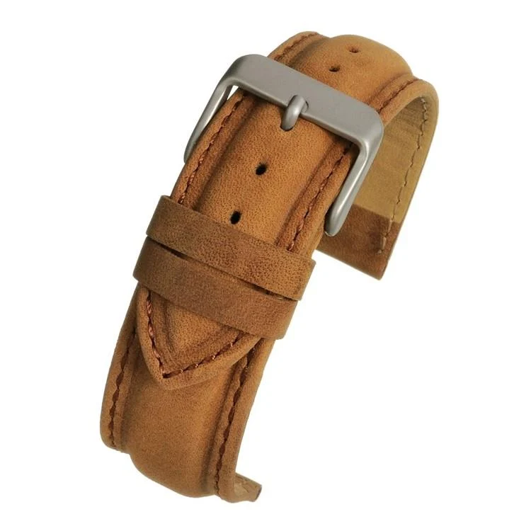 LBS Matt Tan Heavy Padded Leather Watch Men's Strap W973/20