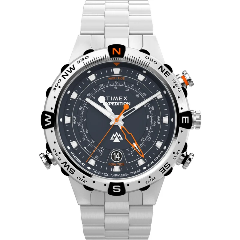 Timex Expedition 45mm Blue Dial Steel Mens Quartz Watch TW2Y12900
