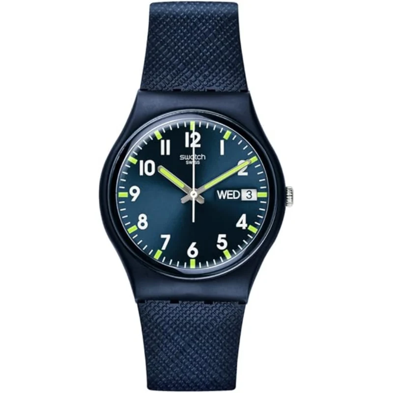 Swatch Sir Case Blue Dial Men's Watch SO28N702