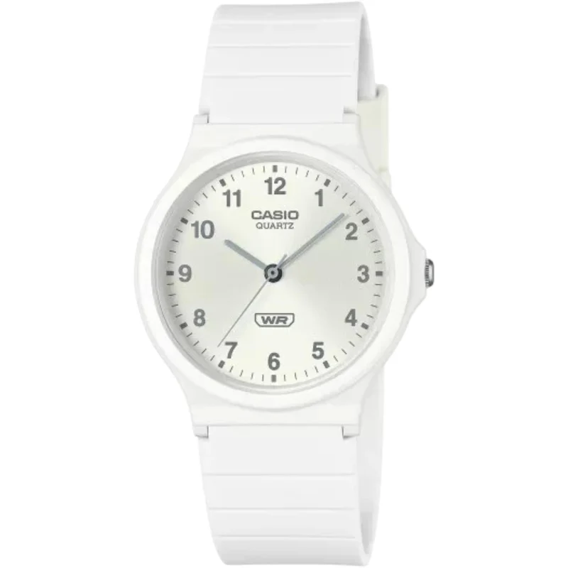 Casio POP Timeless Collection White Dial Resin Strap Watch MQ-24B-7BEF