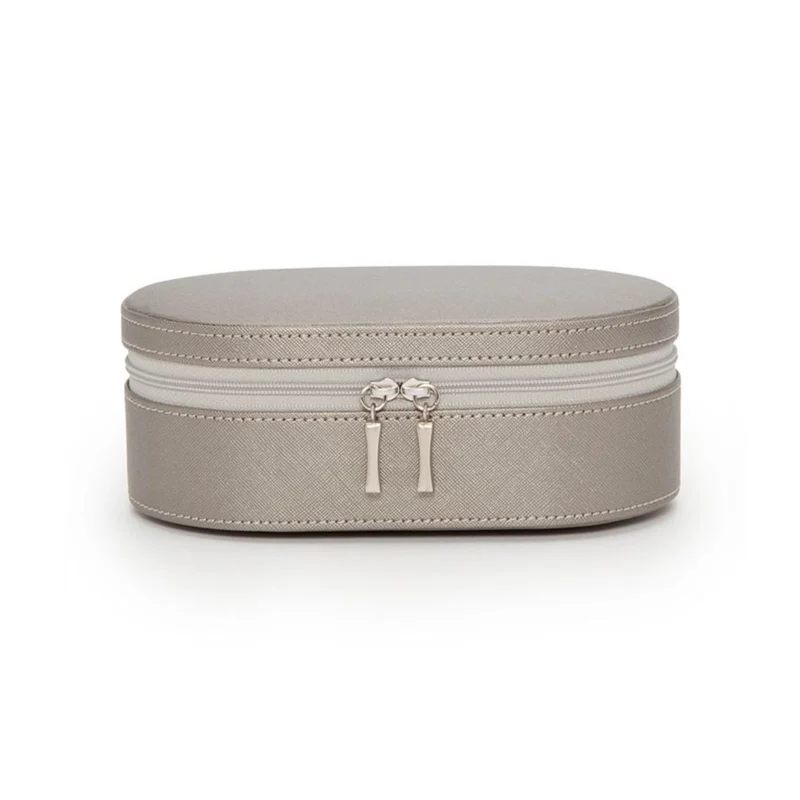 WOLF Heritage Oval Zip Case Tan Leather 280634