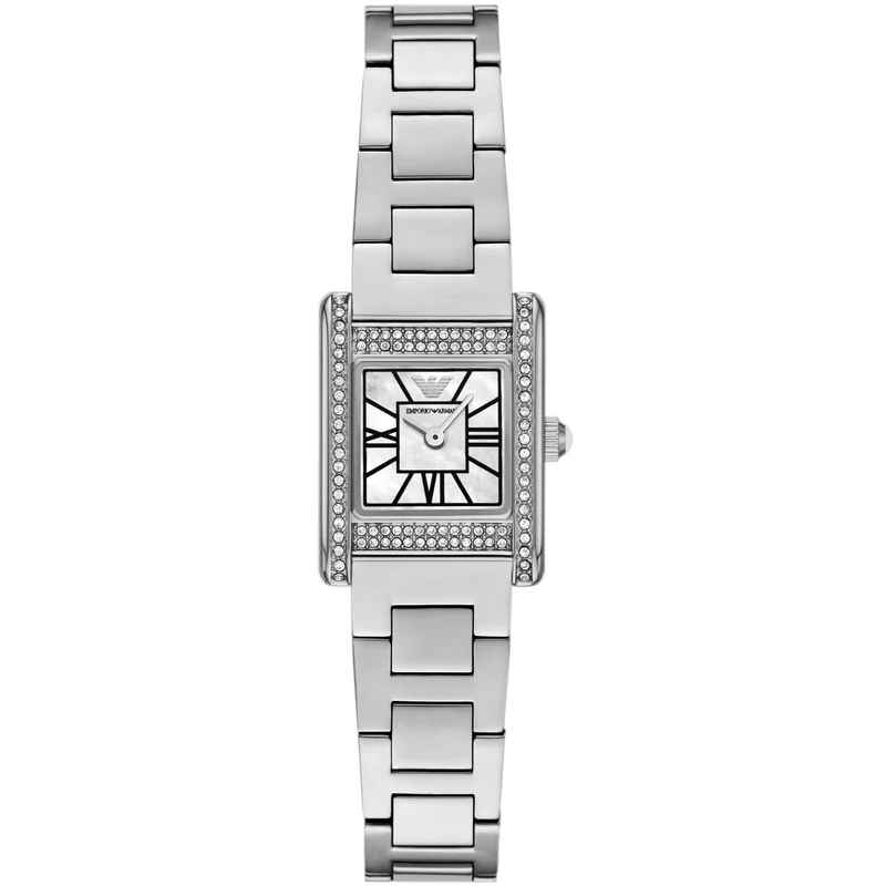 Emporio Armani Genni 20mm Mother of Pearl Dial Steel Ladies Quartz Watch AR11662