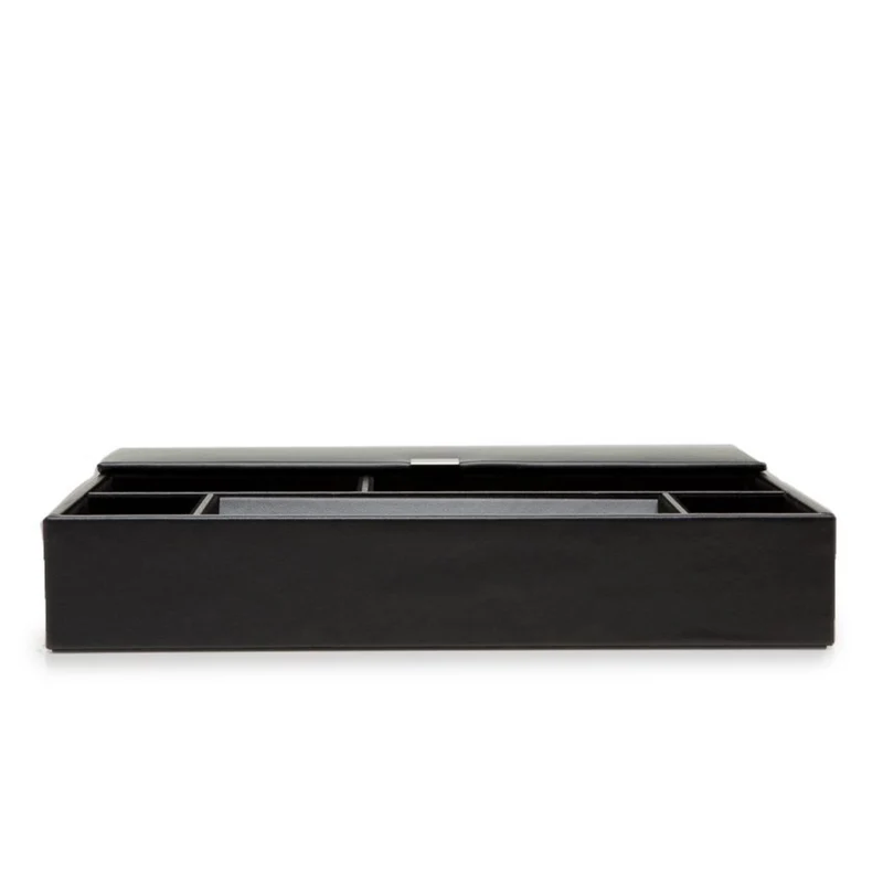 WOLF Heritage Valet Tray Black Leather 290402