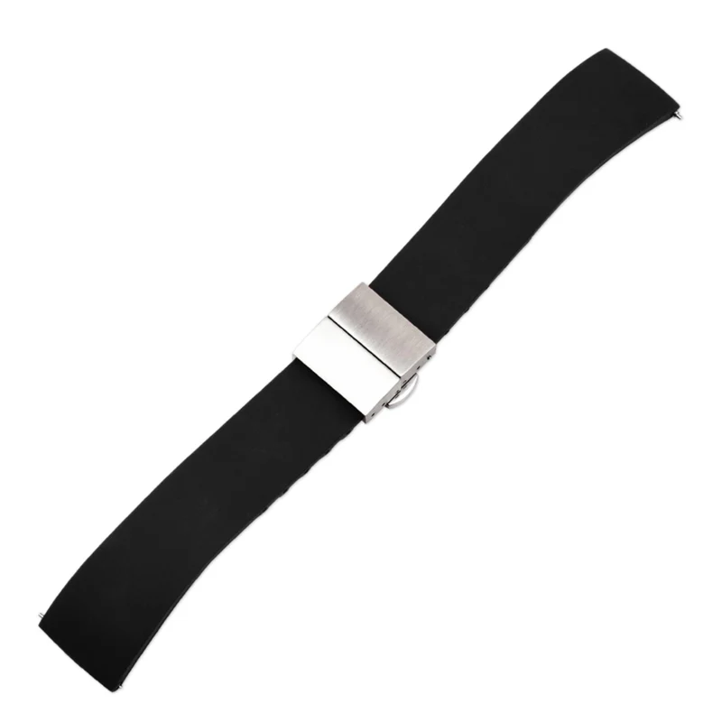 LBS Black Premium Silicone Cut-to-Size QR Men's Watch Strap 906/22