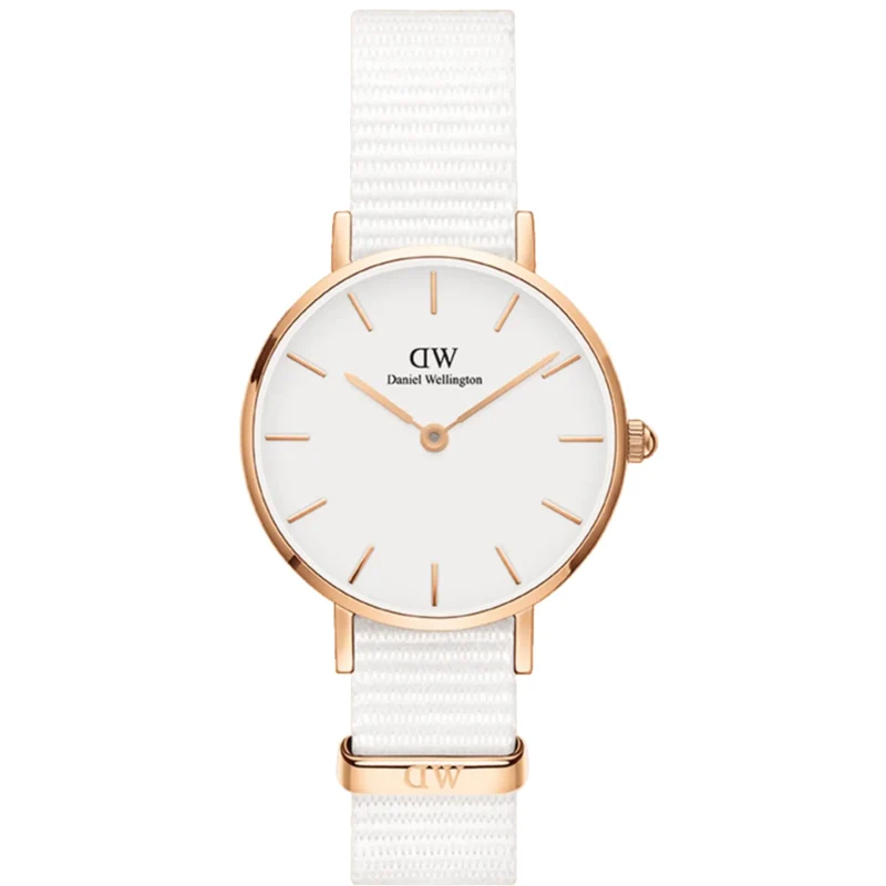 Daniel Wellington Petite 28mm White Dial NATO Ladies Quartz Watch DW00100313
