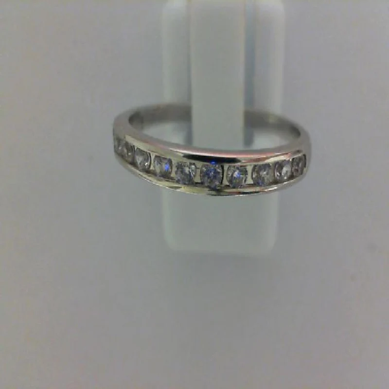 Alliances Demi-Tour Pierres Diamant Taille Brillant Serties en Rail Ornementation Fine – Or 18 carats