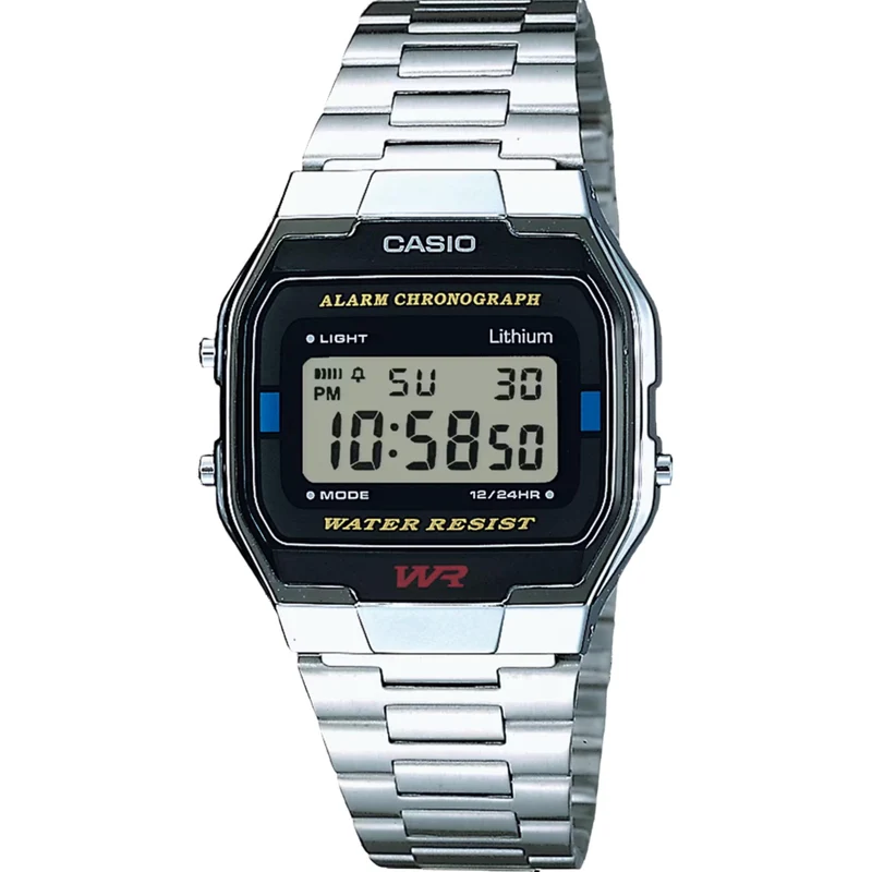 Casio Collection Quartz Digital Steel Strap Watch A163WA-1QES