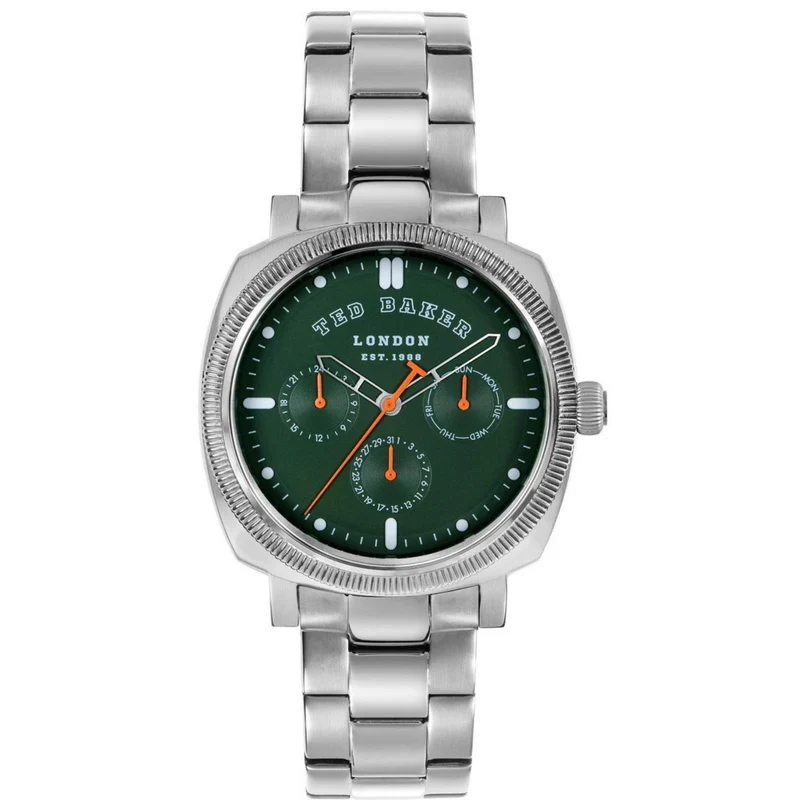 Ted Baker Caine Urban Green Dial Stainless Steel Strap Men's Watch BKPCNS314
