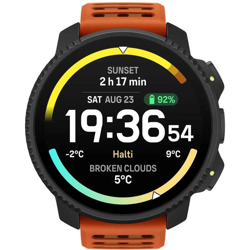 Suunto Vertical 2 Canyon AMOLED Digital Silicone Strap Smart Watch SS051206000