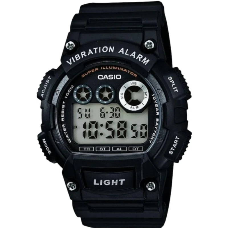 Casio Timeless Collection 47mm Digital Resin Mens Quartz Watch W-735H-1AVEF