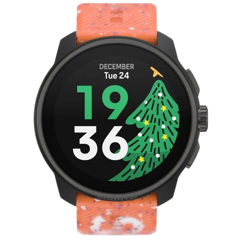 Suunto Race S Power Orange AMOLED Digital Silicone Strap Smart Fitness Watch SS051016000