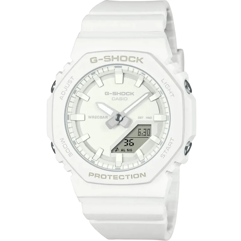 Casio G-Shock 2100 Series Analog-Digital White Dial Resin Strap Women's Watch GMA-P2100-7AER