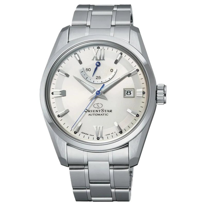 Orient Star Contemporary 39mm Power Reserve Silver Dial Steel Mens Automatic Watch RE-AU0006S00B