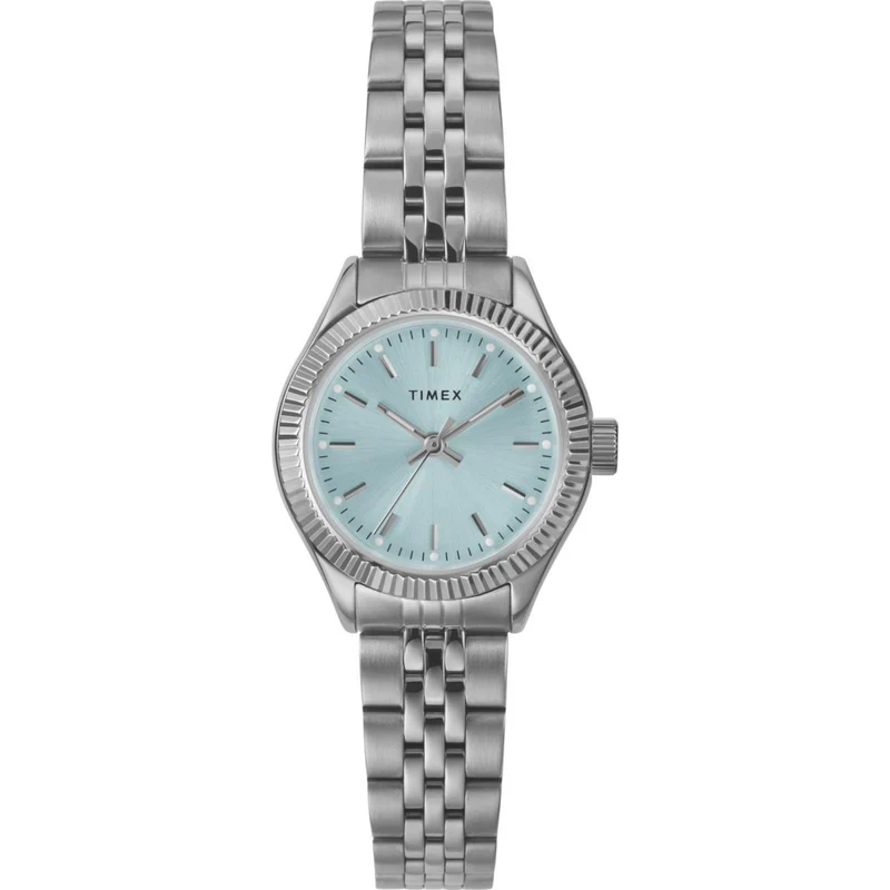 Timex Legacy 25mm Blue Dial Steel Ladies Quartz Watch TW2W90700