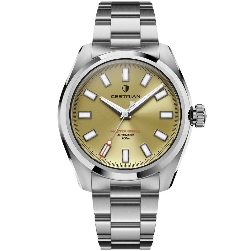 Cestrian Master Series V3 Champagne Dial Steel Bracelet Automatic Men's Watch CM-CH001