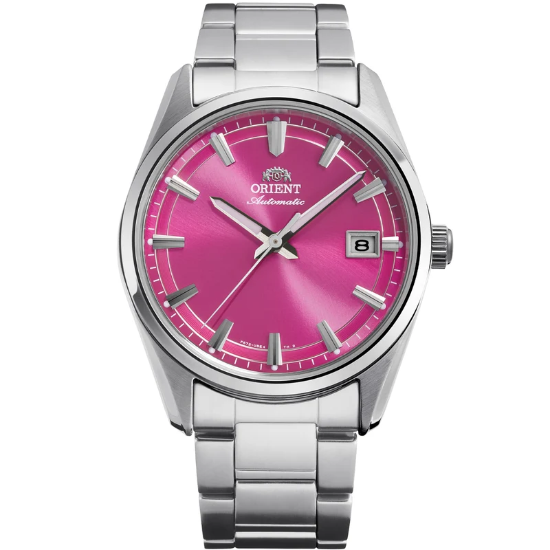 Orient Stretto 38.5mm Date Limited Release Seasonal Pink Dial Steel Automatic Watch RA-AC0R07P30B