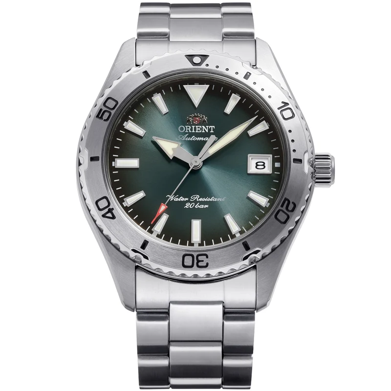 Orient Mako 40mm Green Dial Steel Mens Automatic Watch RA-AC0Q13E30B