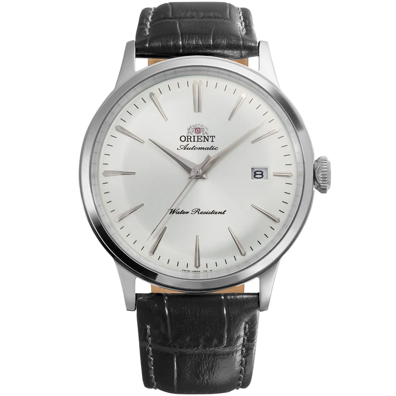 Orient Bambino 40.5mm White Dial Leather Mens Automatic Watch RA-AC0031S30B