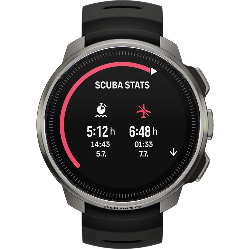 Suunto Ocean Steel Black Digital Silicone Smart Watch SS050983000
