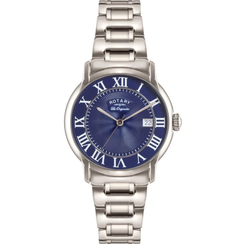 Rotary Les Originales Caviano Blue Dial Steel Strap Men's Watch GB90140/05