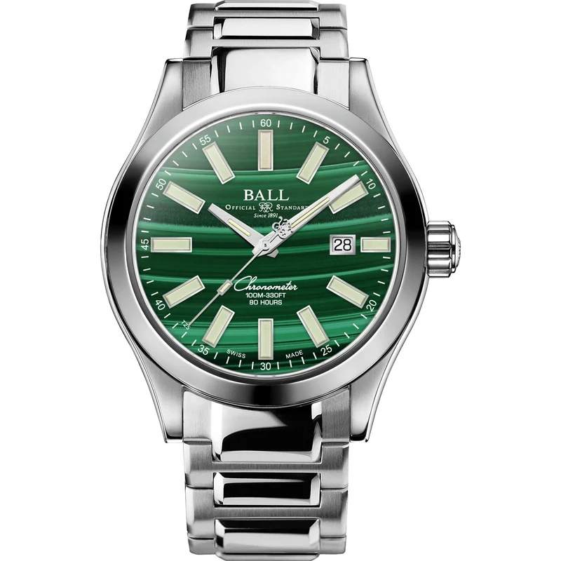 BALL Engineer M 43mm Limited Edition Marvelight Amazing Grace Green Dial Steel Mens Automatic Watch NM2128C-S5CJ-MAL