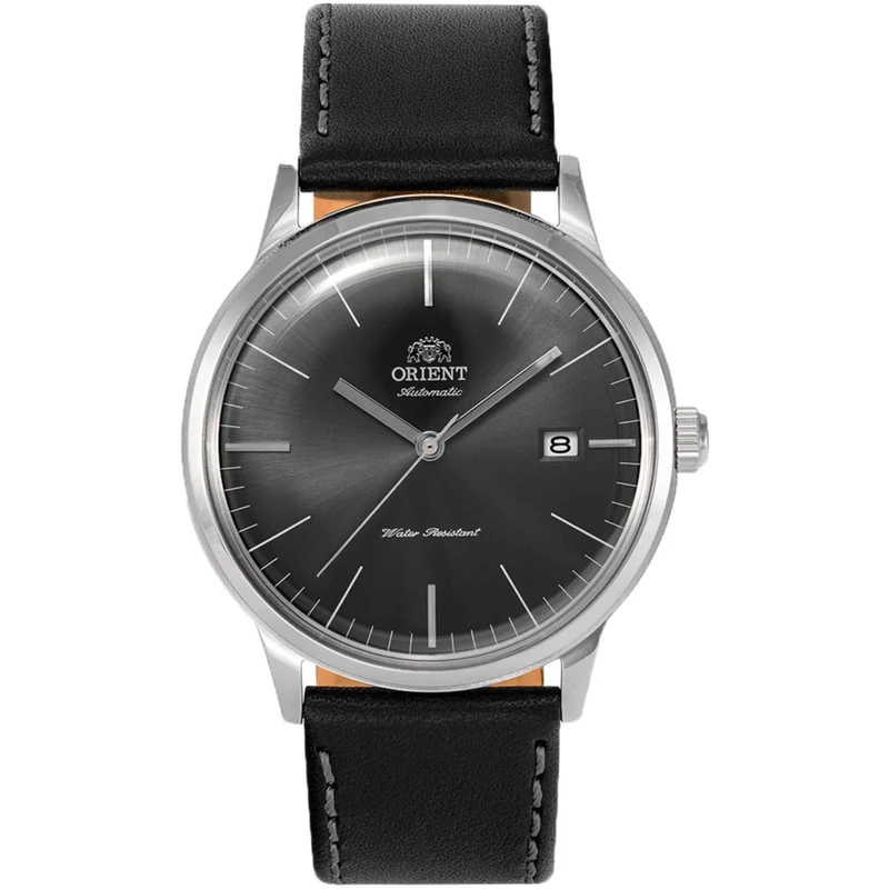 Orient Bambino 40.5mm Grey Dial Leather Mens Automatic Watch TAC0000CA0