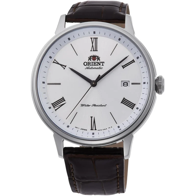 Orient Contemporary 42mm White Dial Leather Mens Automatic Watch RA-AC0J06S30B