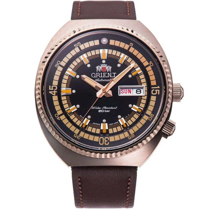 Orient Neo 43.5mm Black Dial Leather Mens Automatic Watch RA-AA0E06B19B