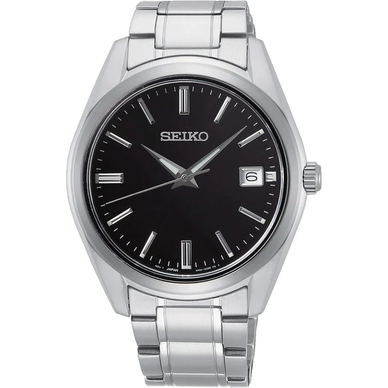 Seiko Essentials 40mm Black Dial Steel Mens Quartz Watch SUR311P1