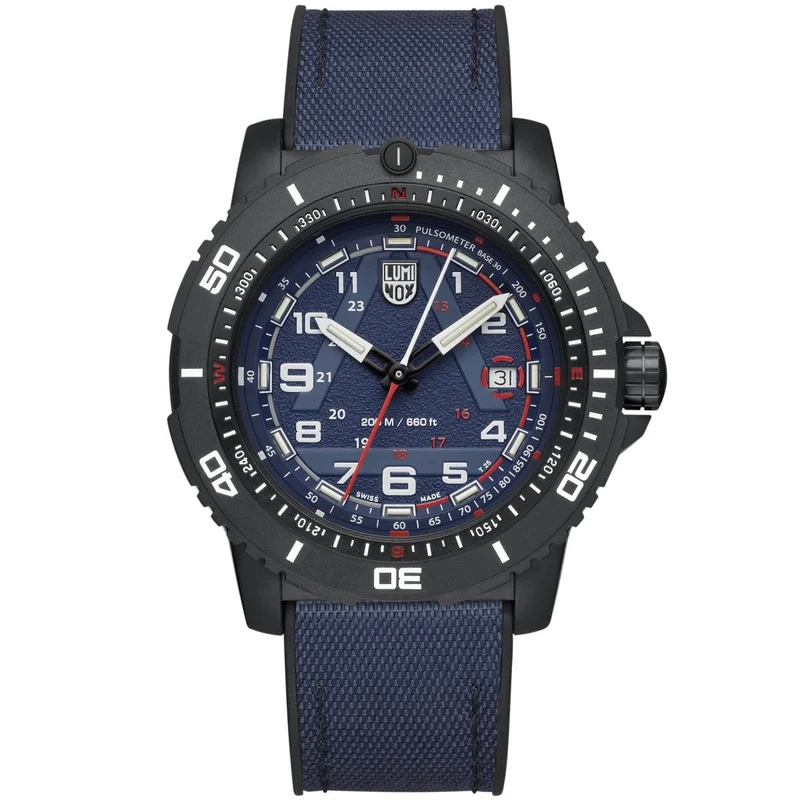Luminox ICE-SAR 45mm Blue Dial Rubber with Textile Mens Quartz Watch XL.1083