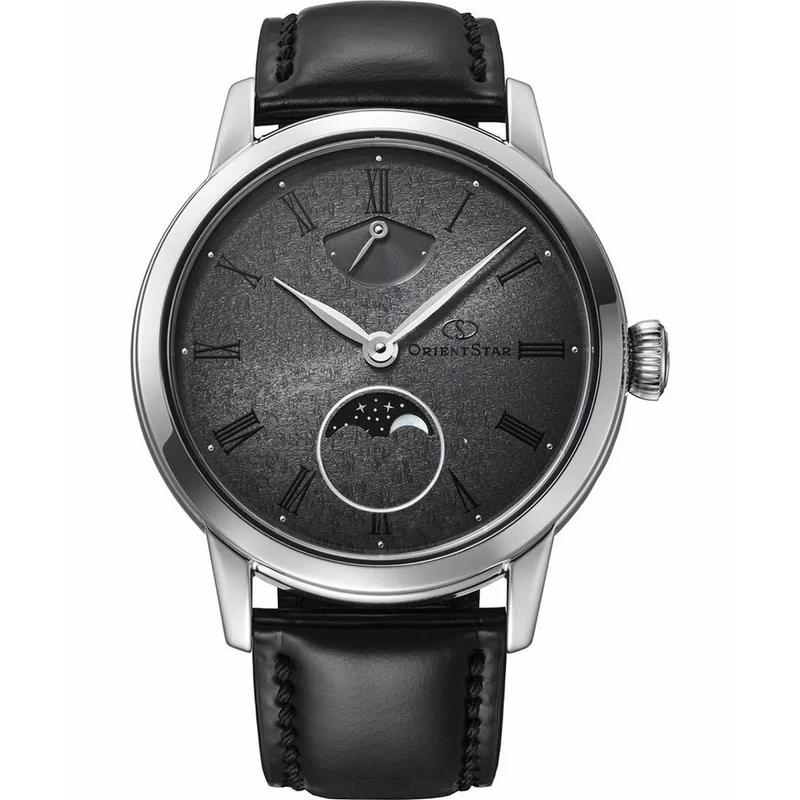 Orient Star Moon Phase 39.5mm Limited Edition Power Reserve Grey Dial Cordovan Mens Automatic Watch RE-BW0005N00B