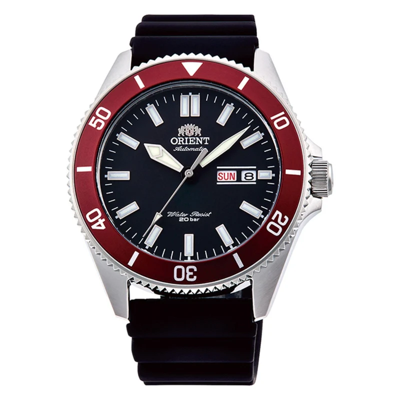 Orient Mako 44mm Black Dial Rubber Mens Automatic Watch RA-AA0011B39B