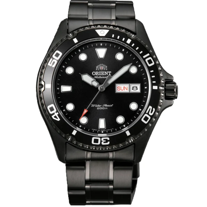 Orient Ray Raven II 41.5mm Black Dial Steel Mens Automatic Watch TAA02003B9