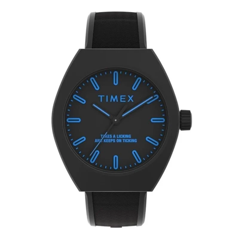 Timex Urban Pop 40mm Black Dial Resin Mens Quartz Watch TW2W42300