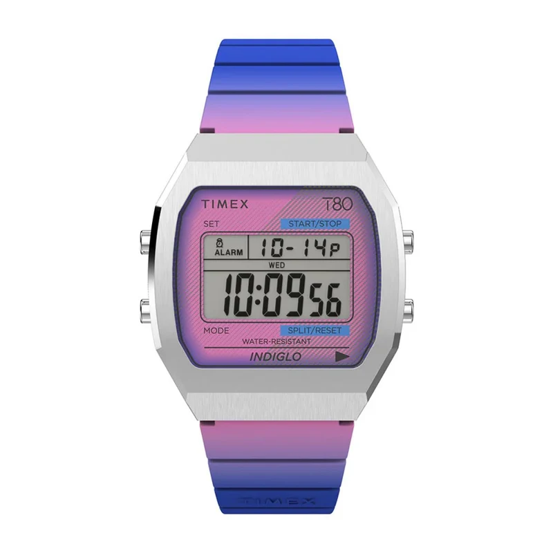 Timex T80 36mm Digital Resin Quartz Watch TW2V74600