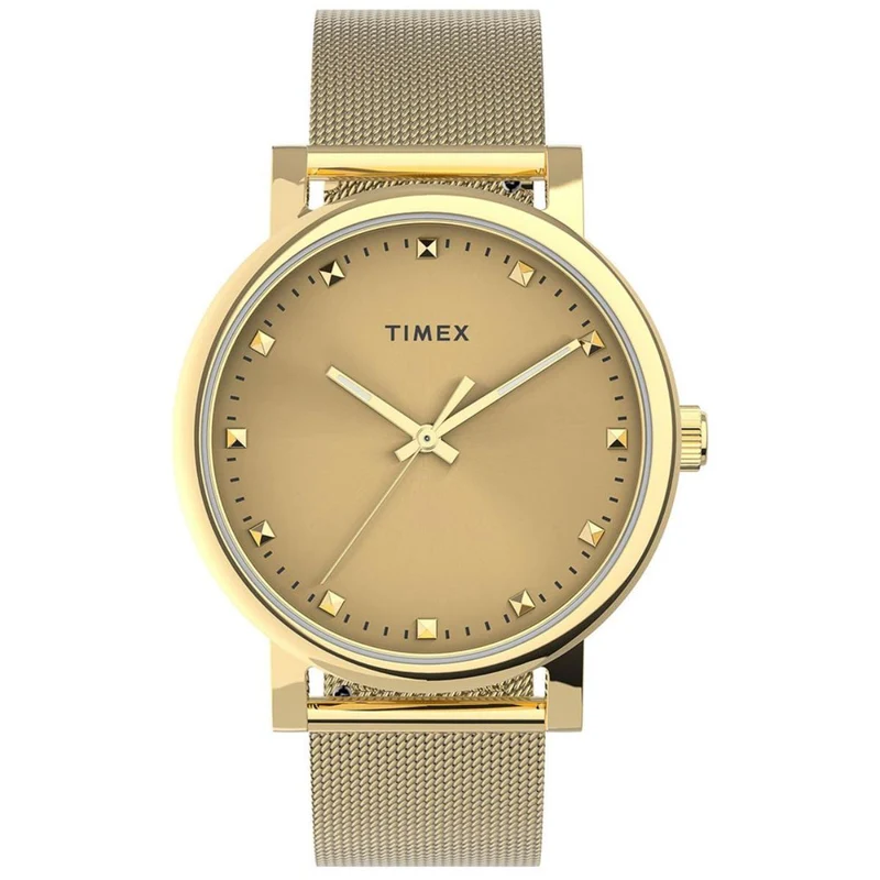 Timex Orginals 39mm Gold Tone Dial Steel Ladies Quartz Watch TW2U05400
