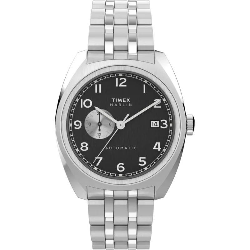 Timex Marlin 39mm Black Dial Steel Mens Automatic Watch TW2W58800